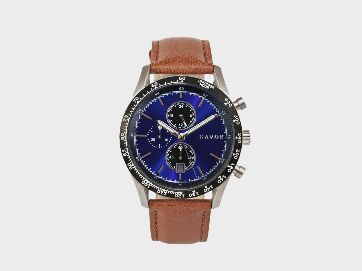Sapphire Blue Racer Chronograph Men's Wrist Watch - 42mm